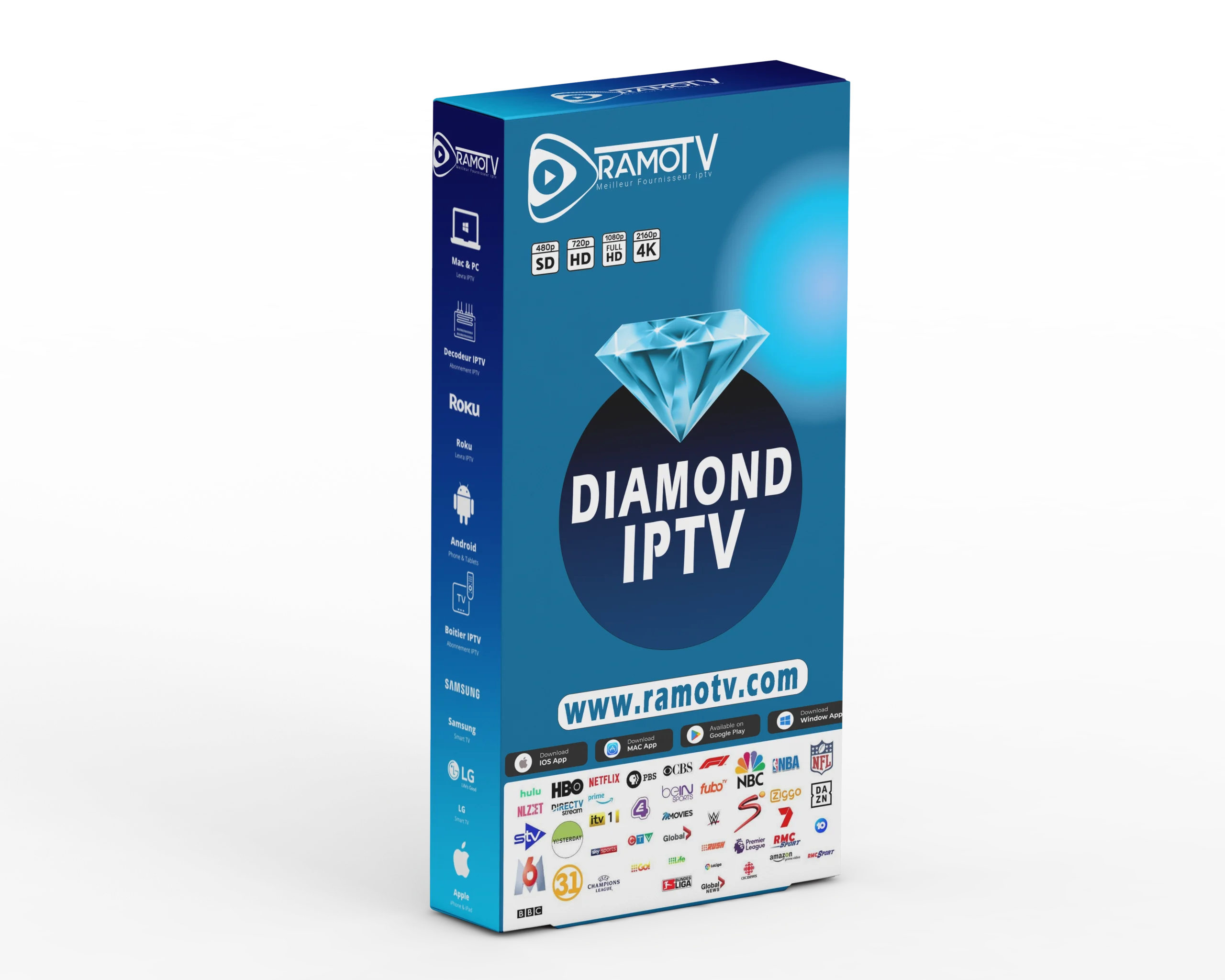 Abonnement Diamond IPTV RamoTV - 554 000+ médias