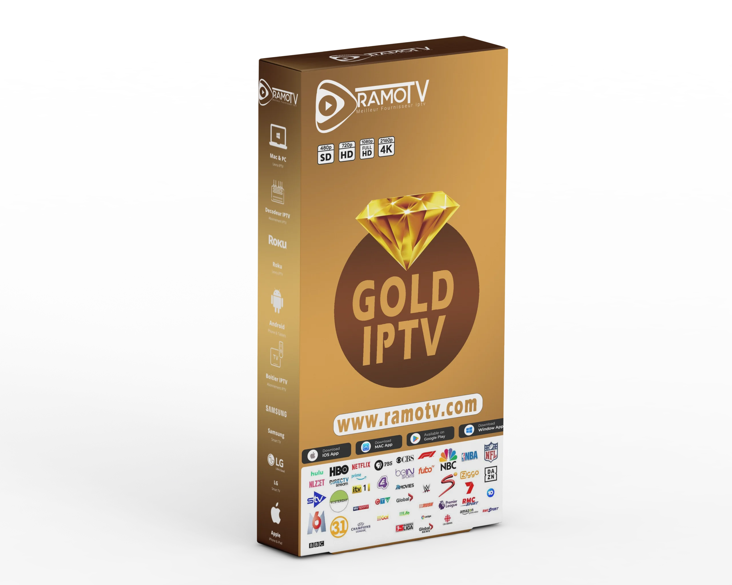 Abonnement Gold IPTV RamoTV - 370 000+ chaînes